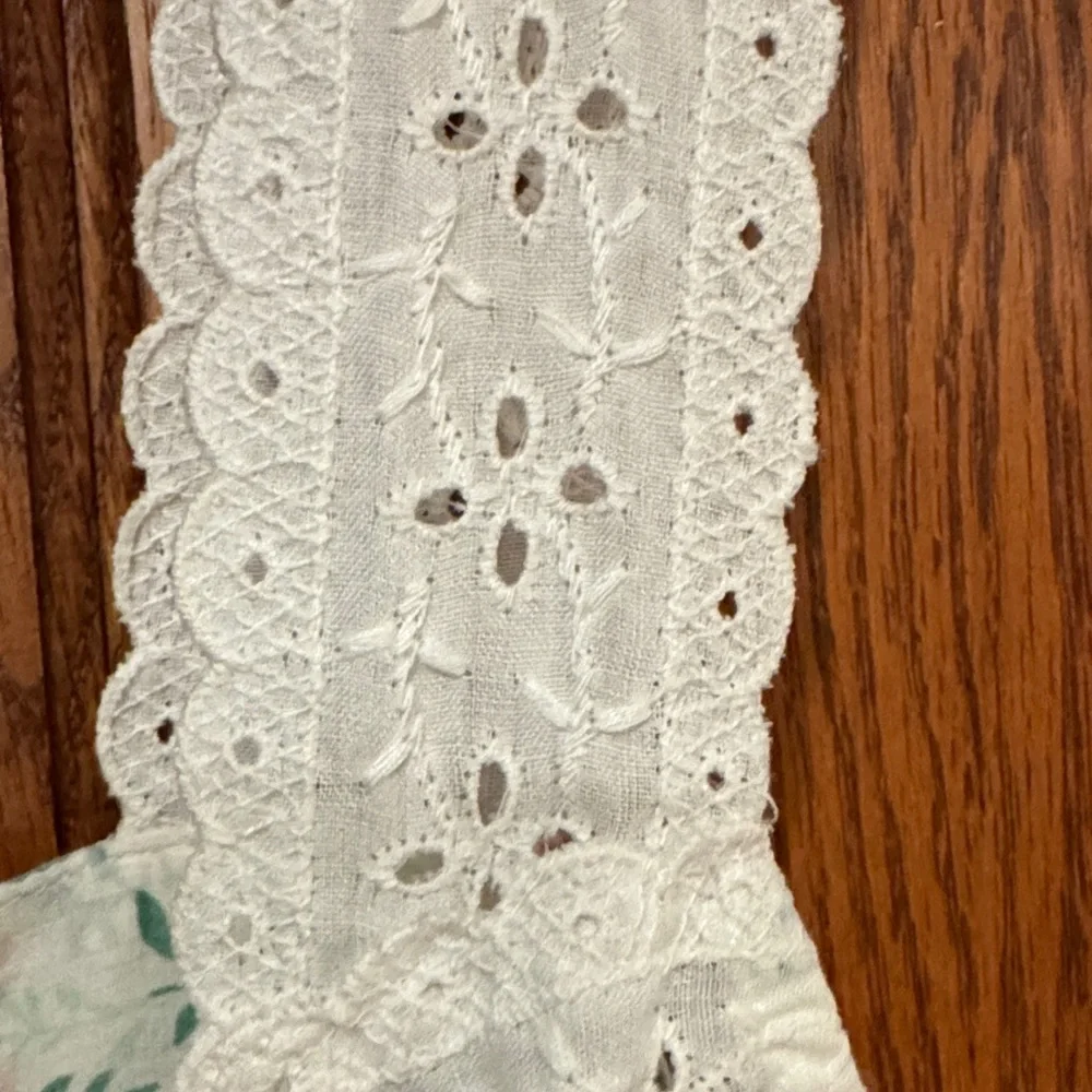 Erika Taylor Country Cottons Floral Nightgown in Cream with Pink & Green - Picture 3 of 7